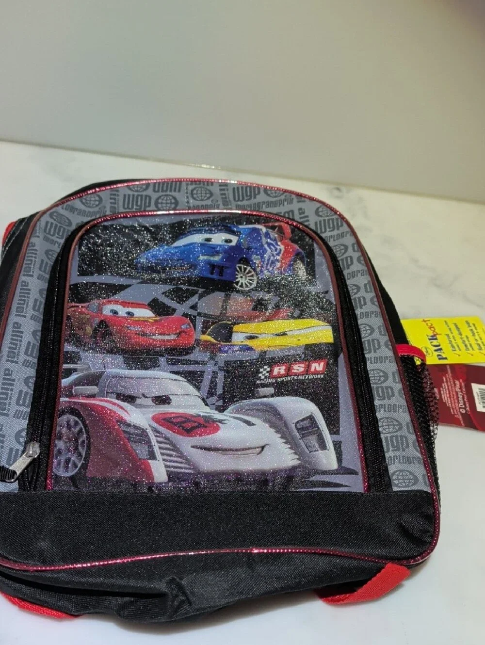 Disney Cars School Backpack in Black, Red and Gray